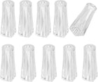 10Pcs Cord Knobs, Plastic Cord Tassel Drops Pull End Pendant Hanging Ball Pulls for Window Blinds Shade Curtain Craft, Transparent Cuboid