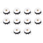 Wheel Potentiometer with Switch 10K Ohm Variable Resistors Single Turn Rotary Carbon Film Taper RV12MM 10pcs