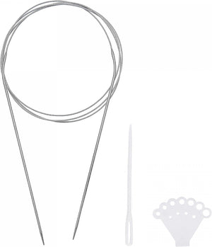 Circular Knitting Needles Kit, 47.24 Inches Length 1.8mm Dia Round Stainless Steel Sweater Needle for Handmade Projects DIY Knitting