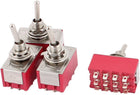 Interruttore a scatto 12 pin AC 250V/2A, 125V/5A, 2 posizioni SPDT, 4 pezzi, colore rosso