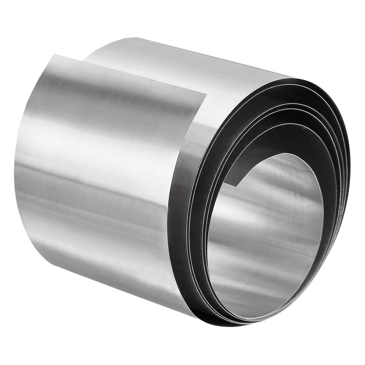 304 Stainless Steel Foil Roll，0.4mm x 50mm x 1M Polished Finish Metal Strip Plate Sheet for Crafts, Electronic Equipment, Silver Tone