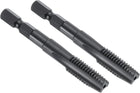 2pcs Straight Flute Thread Tap, M10 x 1.5 Metric Thread 1/4" Hex Shank Screw Threading Tapping Tool Thread Milling Machine Taps, High-Speed Steel 6542 (HSS 6542)