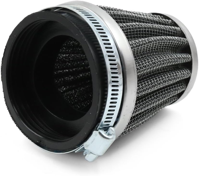 Sort Universel Tilpasningsbar 60mm Motorcykel Indtagelse Filter Cafe Racer