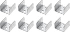 8 Pcs U Bracket for 1.5" Panels, 41 x 41 x 28mm Metal U Shaped Fasteners Brackets for Guardrail or Partitions Connection, Silver