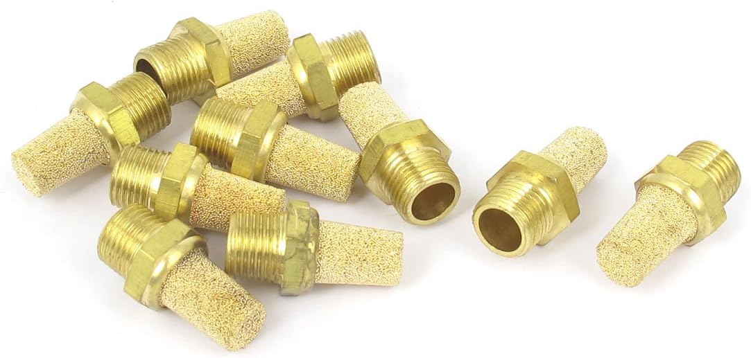 1/8BSP Male Thread Brass Pneumatic Air Exhaust Muffler Filter 10pcs