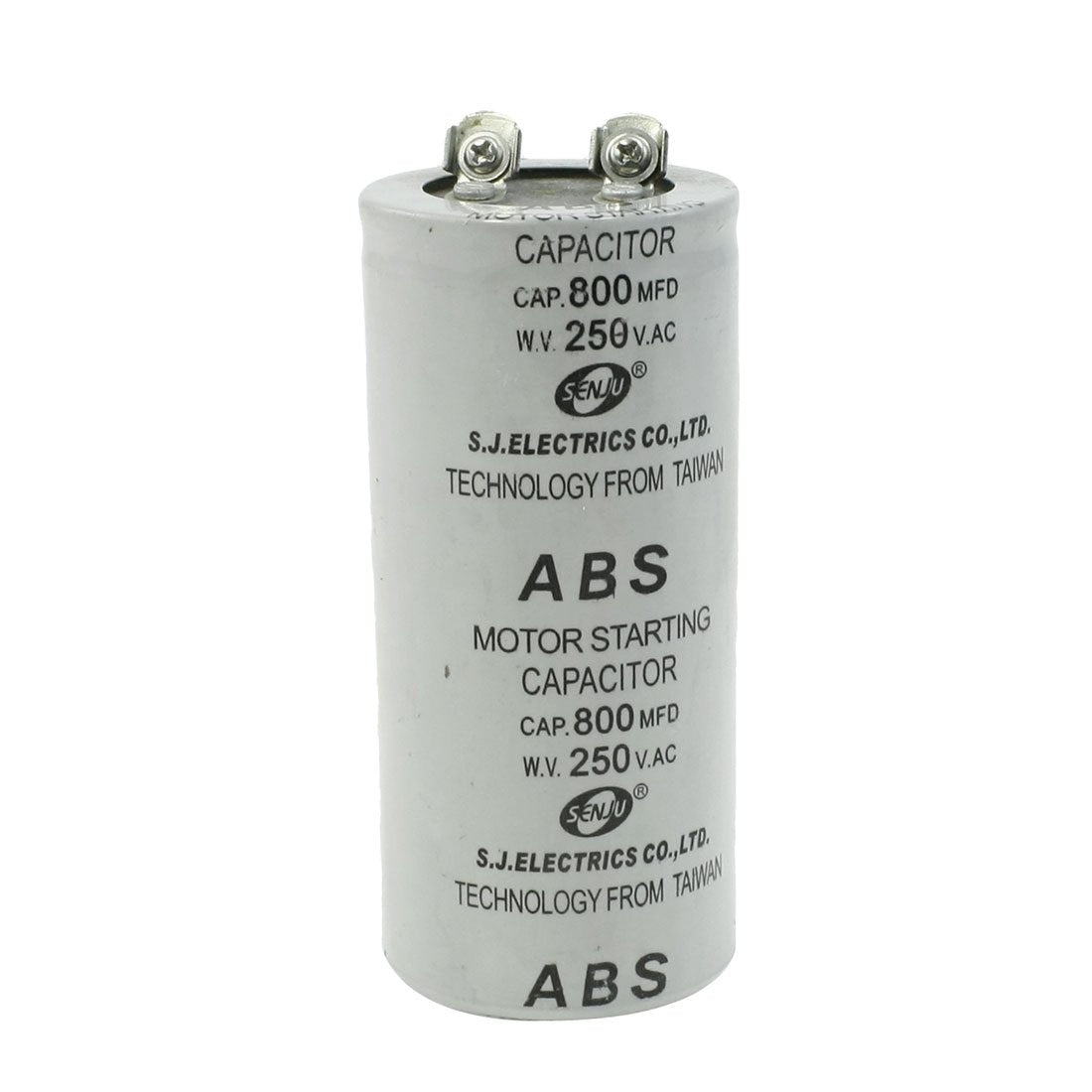 ABS 800Mfd 800Uf 250V Cylindrical AC Motor Starting Capacitor