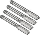 4pcs Metric Thread Taps M10 x 1.25 H2 High Speed Steel Straight Flutes Machine Screw Taps Threading Tapping Repair Tools