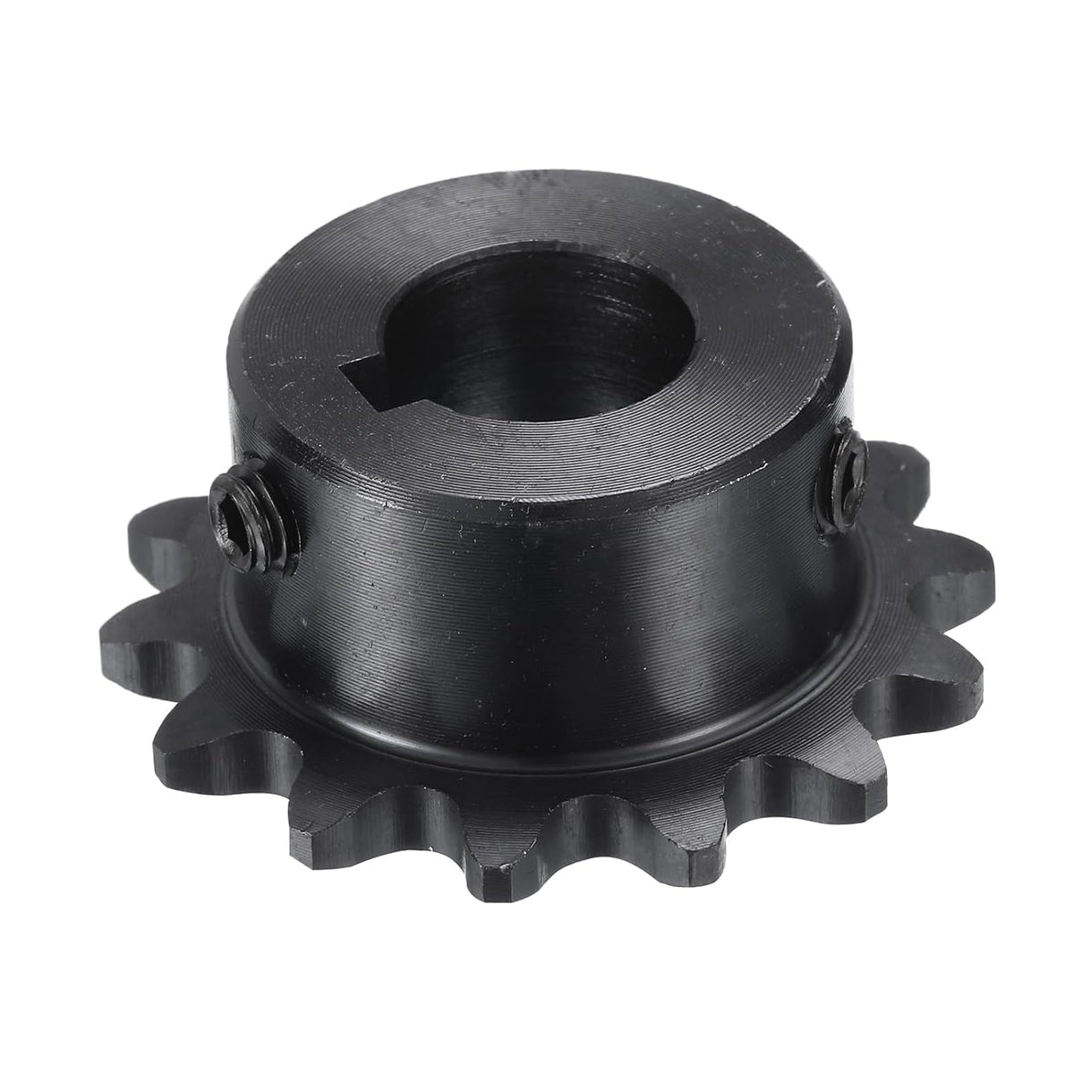 #35 Chain Roller Sprocket C Type, 5/8" Bore 14 Tooth Single Strand Chain Sprocket, Carbon Steel, Keyway with Set Screws