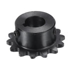 #35 Chain Roller Sprocket C Type, 5/8" Bore 14 Tooth Single Strand Chain Sprocket, Carbon Steel, Keyway with Set Screws