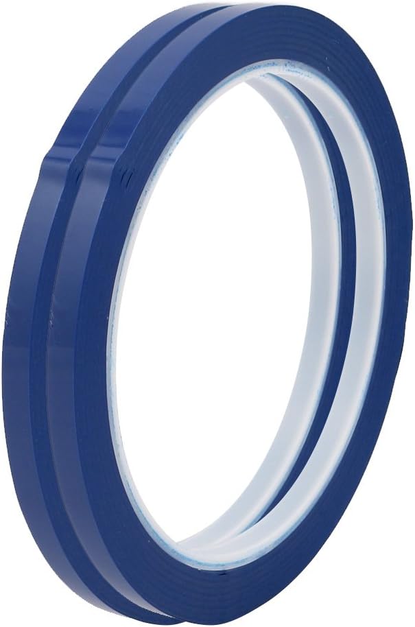 2Pcs 5mm Width 164ft Length Single-side Electrical Insulated Adhesive Tape Blue