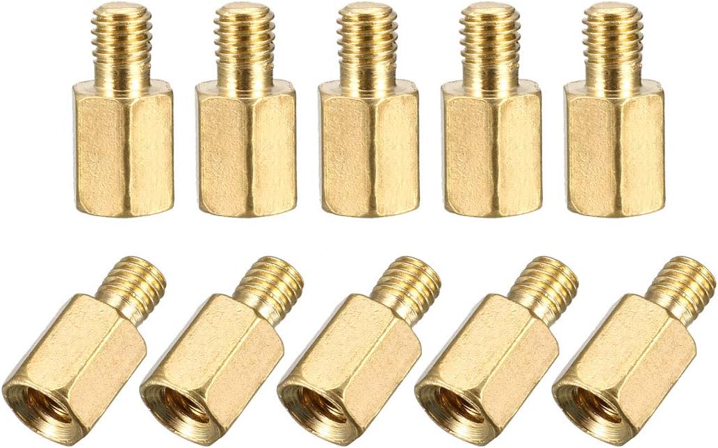 M3x6mm+4mm Male-Female Brass Hex PCB Motherboard Spacer Standoff for FPV Drone Quadcopter, Computer & Circuit Board 20pcs