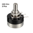 RV24YN20S 250K Ohm Variable Resistors Single Turn Rotary Carbon Film Potentiometer 2pcs