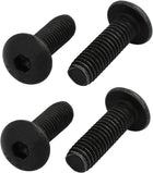 4pcs M5x16mm 10.9 Grade Hex Socket Reverse Left Hand Thread Screw Bolt Black