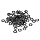 M3 ing Washer 2.5mm I.D. 9mm O.D. Internal Tooth Washers Push-On Locking Speed Clip 65Mn Black Oxide Finish 100pcs