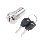 1Pcs 11.5mm 2 Positions NO NC Electric Key Lock Push Button Switch S1203