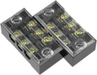 2 Pcs Dual Rows 3 Positions 600V 15A Cable Barrier Block Terminal Strip TB-1503L