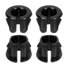 28 Pcs Cable Snap Bushing Grommet, 11/32" Mounting Dia Opened Snap Bushing - Black Round Nylon Snap in Cable Grommet Protector, Plastic Cable Hole Grommets for Wiring