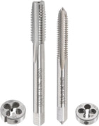 1/4"-20 UNC, 3/8"-16 UNC Tap and Die Set, HSS Thread Tap with Round Threading Die, Right Hand