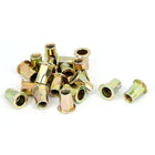 20pcs M8x18mm Carbon Steel Half Hex Body Insert Rivets Nuts Nutserts Fasteners