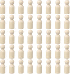 100 Pack Wood Peg, 2 Inch Boy-Shape Wooden Peg People, Unfinished Wooden Peg People Bodies Figures for DIY Art Craft Painting