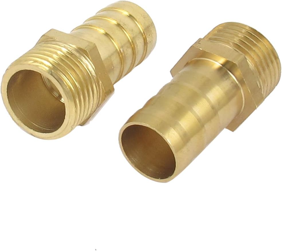 1/2BSP Male Thread to 16mm Hose Barb Straight Adapter Coupler 2PCS