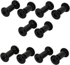 M6x10mm Carbon Steel Socket Hex Screw Post Fastener Black 10pcs