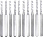 10Pcs 2mm Carbide End Mill Engraving Milling Cutter CNC Router Bits for PCB Machine, 1/8" Shank