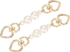 2 PCS 5.9" Purse Extender Chain, Plastic Chain Extension Decorative Strap, Women Bag Charm Replacement for Handbag, Wallet, Crossbody Bags, White
