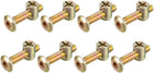 M6x30mm Furniture Bolt Nut Set Hex Socket Screw with Barrel Nuts for Beds Headboards Chairs 8 Sets