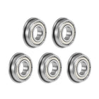 Flange Ball Bearing 10mm x 22mm x 6mm Shielded Chrome Bearings 5pcs