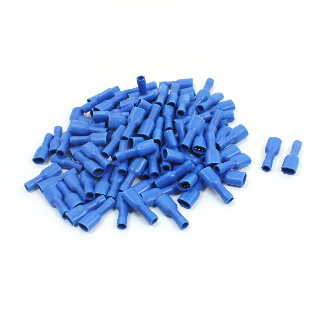 Plastic Female Spade Connector Insulated Terminal 16-14AWG with 100 Piece, Blue