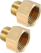 Brass Threaded Pipe Fitting G1/4 Male x G3/8 Female Coupling 2pcs