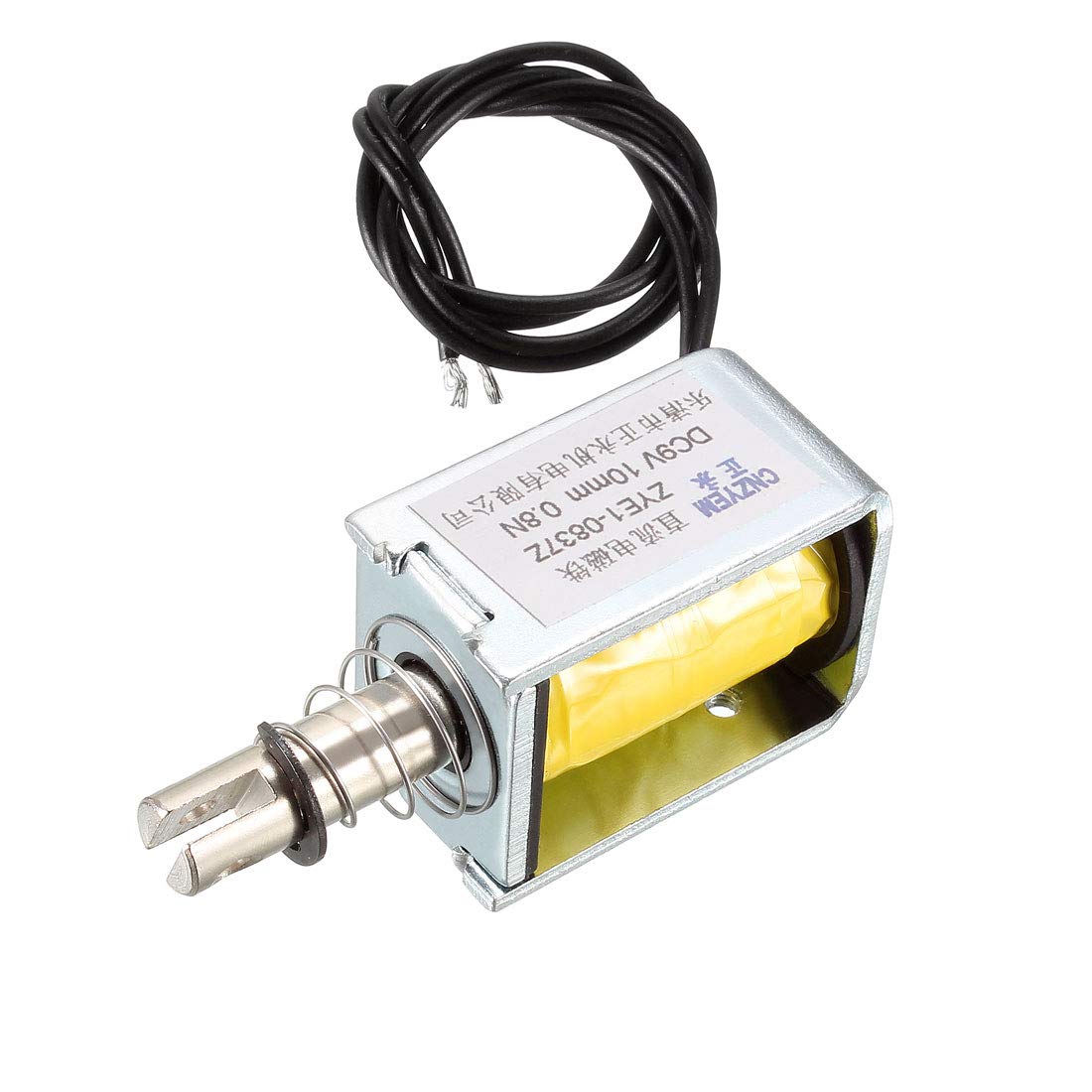 DC Push Pull Type Solenoid Electromagnet, DC9V 0.8N 10mm, Open Frame Type, Linear Motion