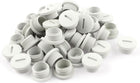 50pcs Grey Nylon Round Insert Blanking Cap End Threaded M20 x 8mm