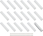 18Pcs Metal Belt Buckle End Tips, 2.05" Wide Rectangle Webbing Zipper Tips Clip Buckles with Screws for DIY Sewing Craft Purse Belt Repair, Silver