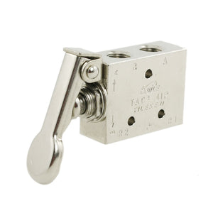 Pneumatic 3 Position 4 Way Spring Return Lever Manual Air Valve