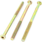 M8 x 130mm Threaded Hex Socket Head Cap Screws Bolts Bronze Tone 3 Pcs