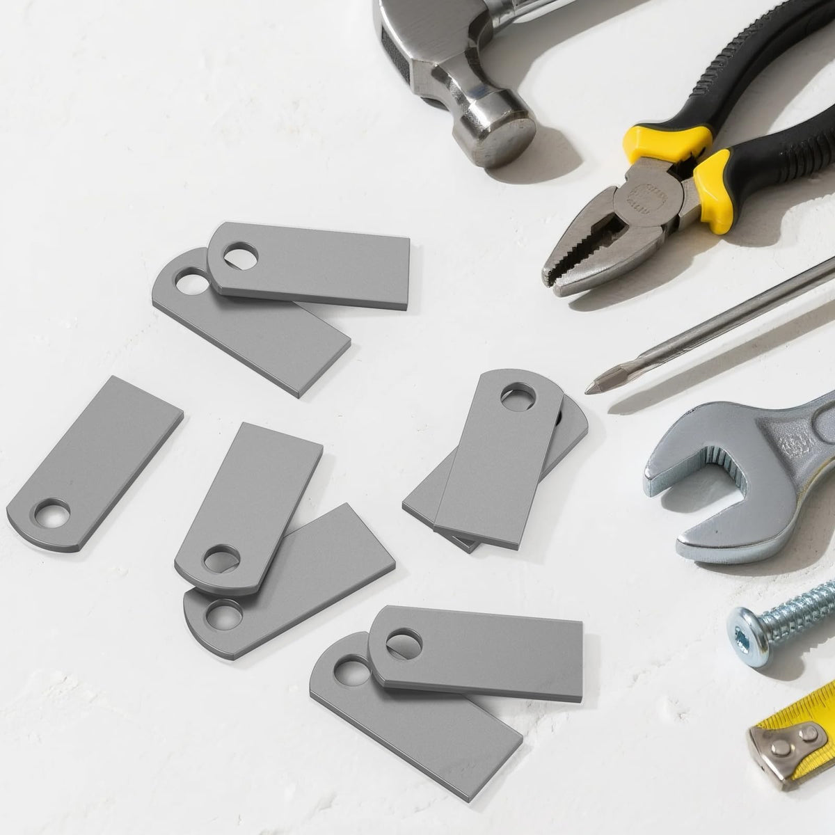 30 Pcs Tabie di Saldatura Universali in Acciaio per Montaggio del Braccio di Sorveglianza con Foro 3/8"