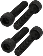 4pcs M6x30mm 12.9 Grade Hex Socket Cap Left Hand Thread Screw Bolt Black