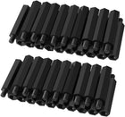 50pcs M4 30+6mm Male Thread Nylon Hex Standoff Spacer Screws PCB Pillar Black