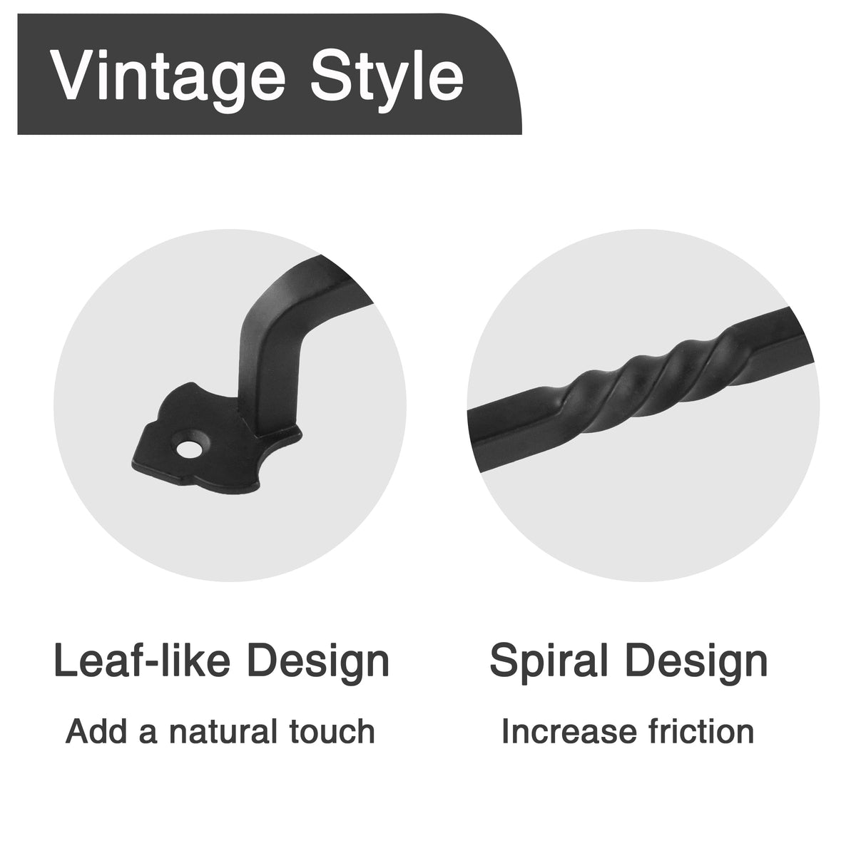LinkMejor 2 Pack Maniglia di Anta per Porta da Giardino Hardware 6pollici