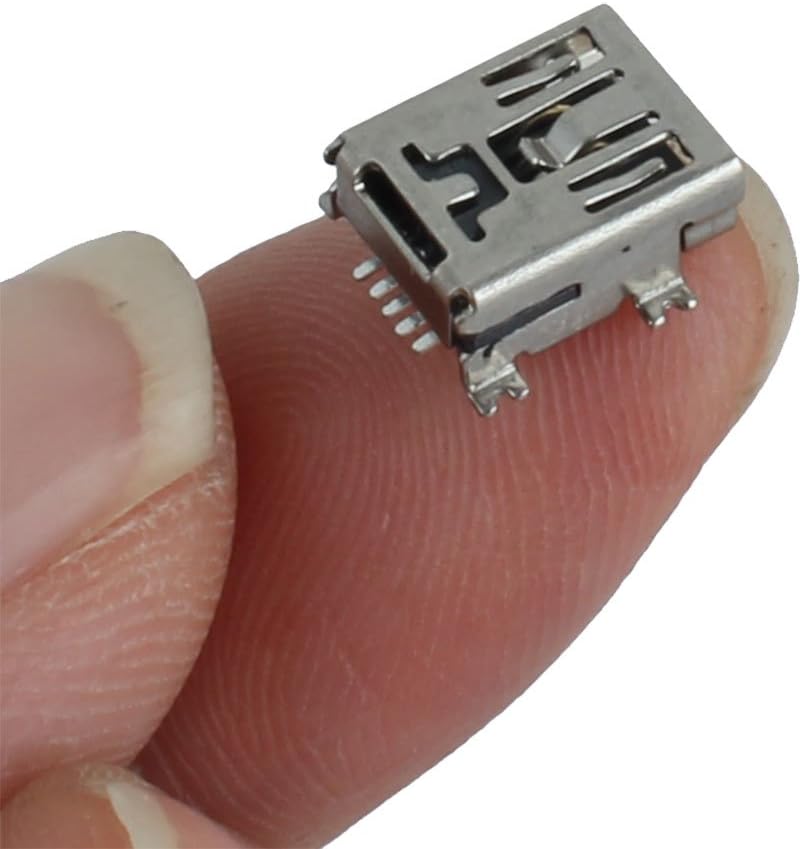 10 Pcs Conector Fêmeo Mini USB 5P de Solda