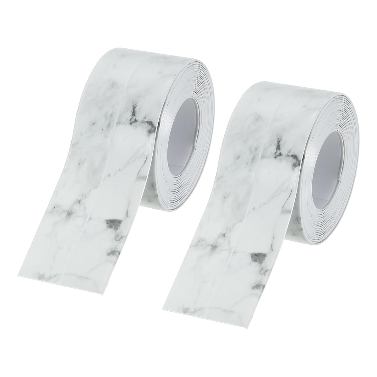 2Pcs 1.5in X 10.5Ft Marble Grey Caulk Strip PVC Waterproof Self Adhesive, Kitchen Caulk Sealant Tape, Decorative Sealing Trim for Toilet Base, Floor, Molding and Sealant Tape