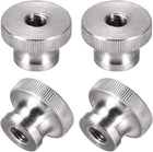 Knurled Thumb Nuts, 4Pcs M8x1.25mm 304 Stainless Steel Round Knobs Fasteners for 3D Printer Parts, Silver Tone