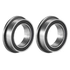 MF128-2RS Flanged Ball Bearing 8x12x3.5mm Double Sealed (GCr15) Chrome Steel Flange Rip Bearings 2pcs