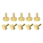 10Pcs Brass Knurled Thumb Screws, M3x8mm Flat Grip Bolt Knobs Fasteners for Electronic, Mechanical