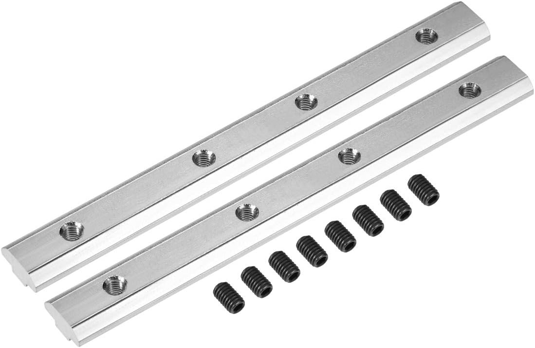 Straight Line Connector, 7 Inch Joint Bracket with Screws for 4040 Series T Slot 8mm Aluminum Extrusion Profile, 2 Pcs