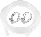 Silicone Tubing 18mm(0.7") ID 22mm(7/8") OD 10ft Silicone Rubber Tube Air Hose Water Pipe Clear with Clamps
