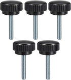 M8 x 40mm Male Thread Knurled Clamping Knobs Grip Thumb Screw on Type 5 Pcs