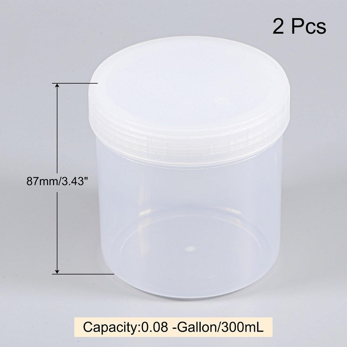 Tom tom plastic malingsskål 0.08 - Gallon/300mL lukket opbevaringsbeholder med lukningsslutning klar 2 stk